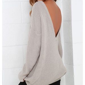 Lulus oversized backless sweater